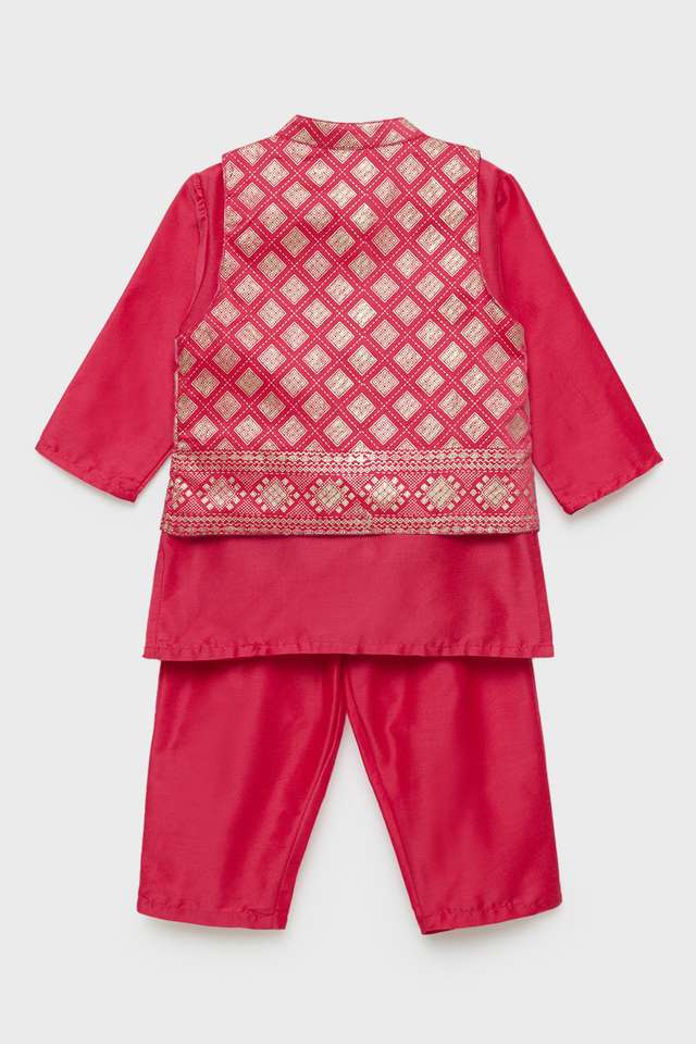 Solid-Blended-Fabric-Regular-Fit-Boys-Kurta-Set