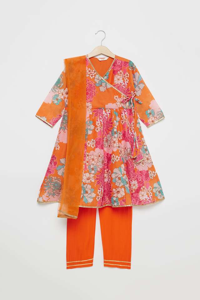 Solid-Blended-Fabric-Regular-Fit-Girls-Ethnic-Set