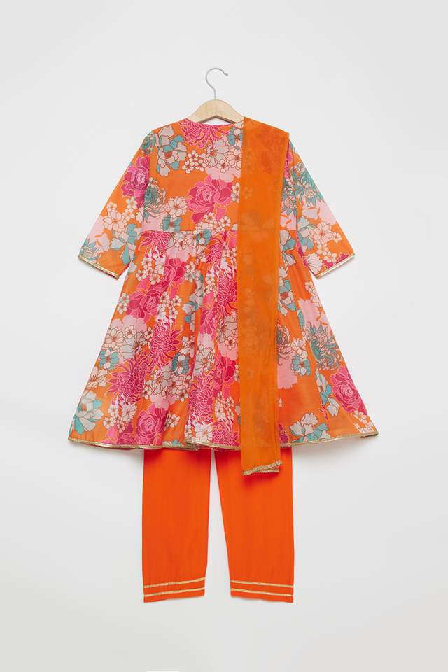 Solid-Blended-Fabric-Regular-Fit-Girls-Ethnic-Set