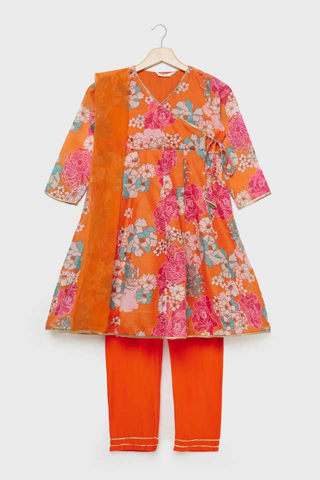 Solid-Blended-Fabric-Regular-Fit-Girls-Ethnic-Set