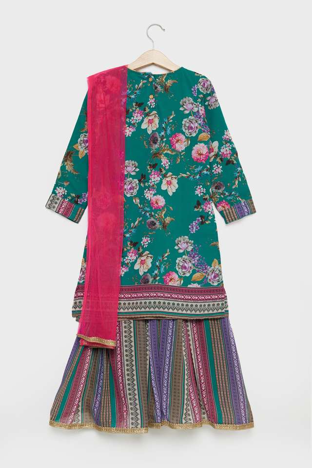 Solid-Blended-Fabric-Regular-Fit-Girls-Ethnic-Set