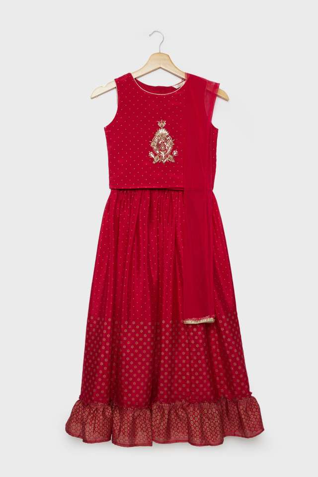 Solid-Blended-Fabric-Girls-Ghaghara-Choli-Dupatta-Set