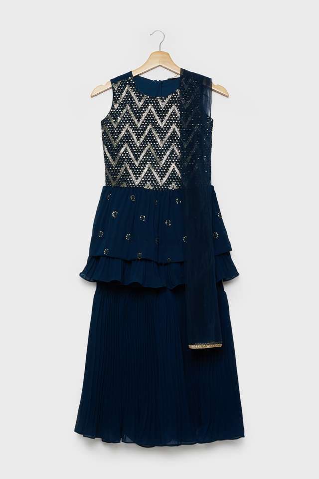 Solid-Blended-Fabric-Girls-Ghaghara-Choli-Dupatta-Set