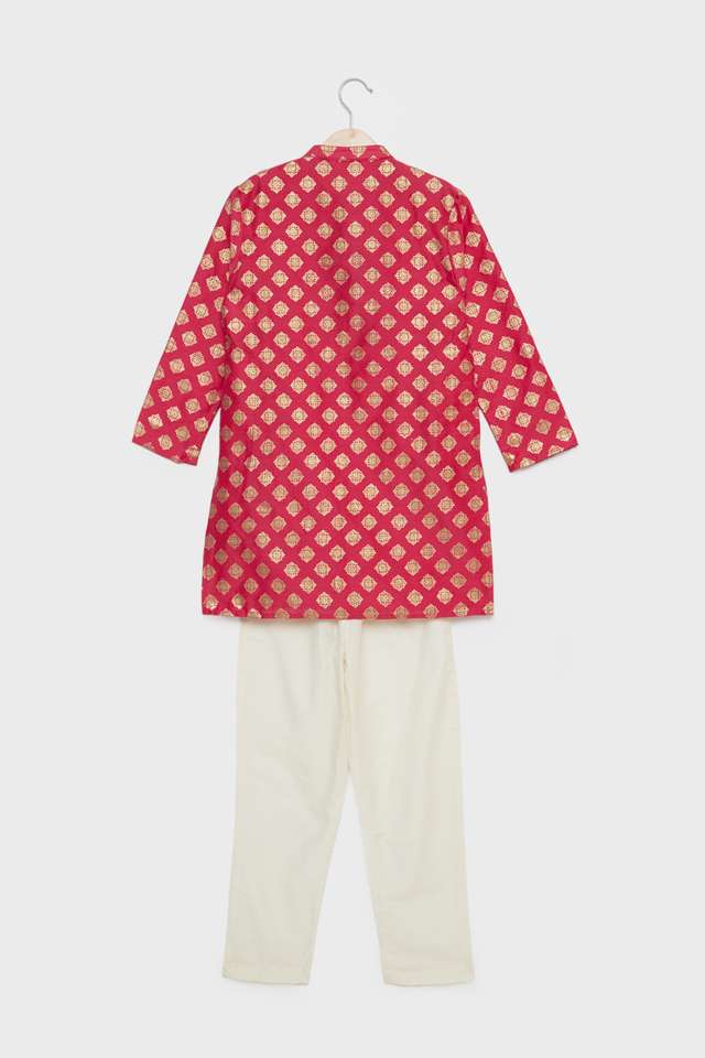 Printed-Blended-Fabric-Regular-Fit-Boys-Kurta-Pant-Set