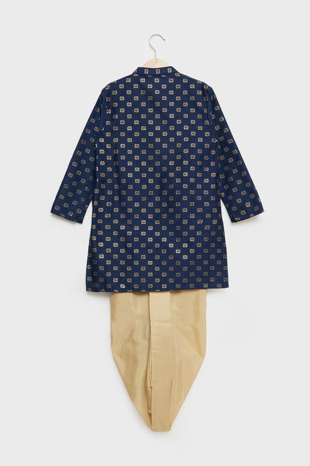 Printed-Blended-Fabric-Regular-Fit-Boys-Dhoti-Kurta-Set