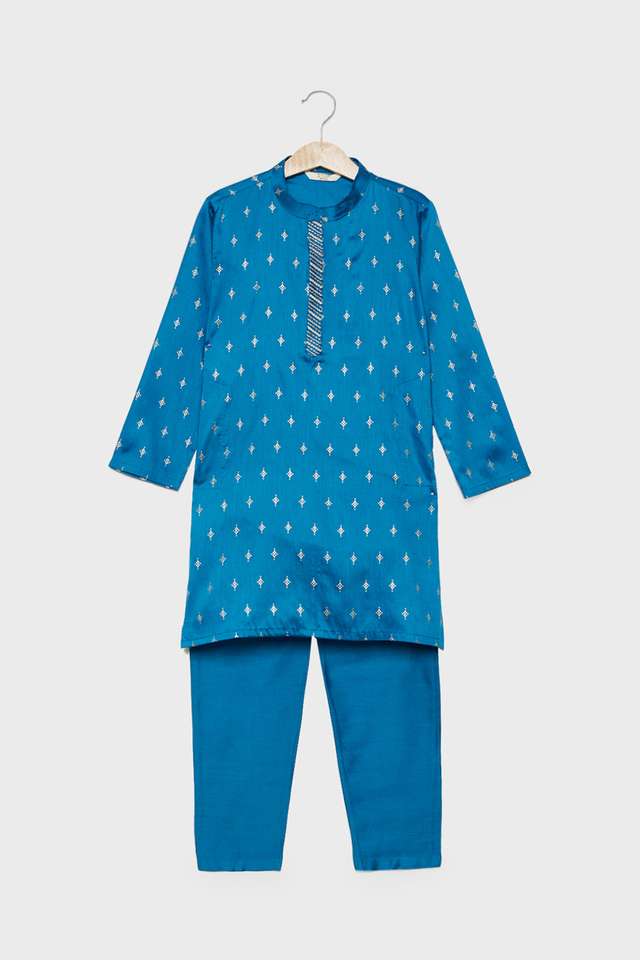 Printed-Blended-Fabric-Regular-Fit-Boys-Kurta-Set