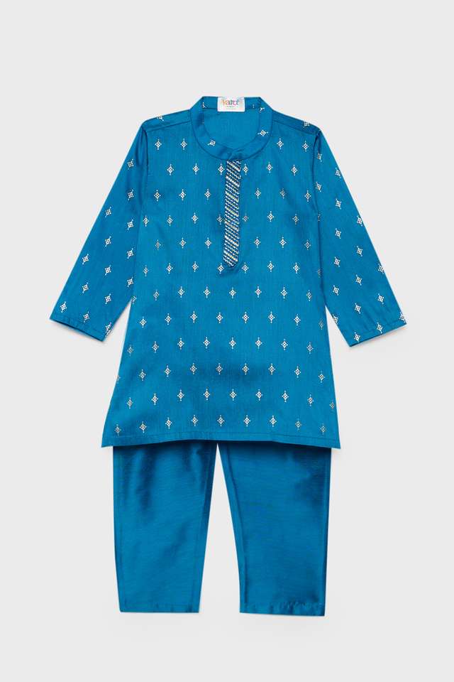 Printed-Blended-Fabric-Regular-Fit-Boys-Kurta-Set