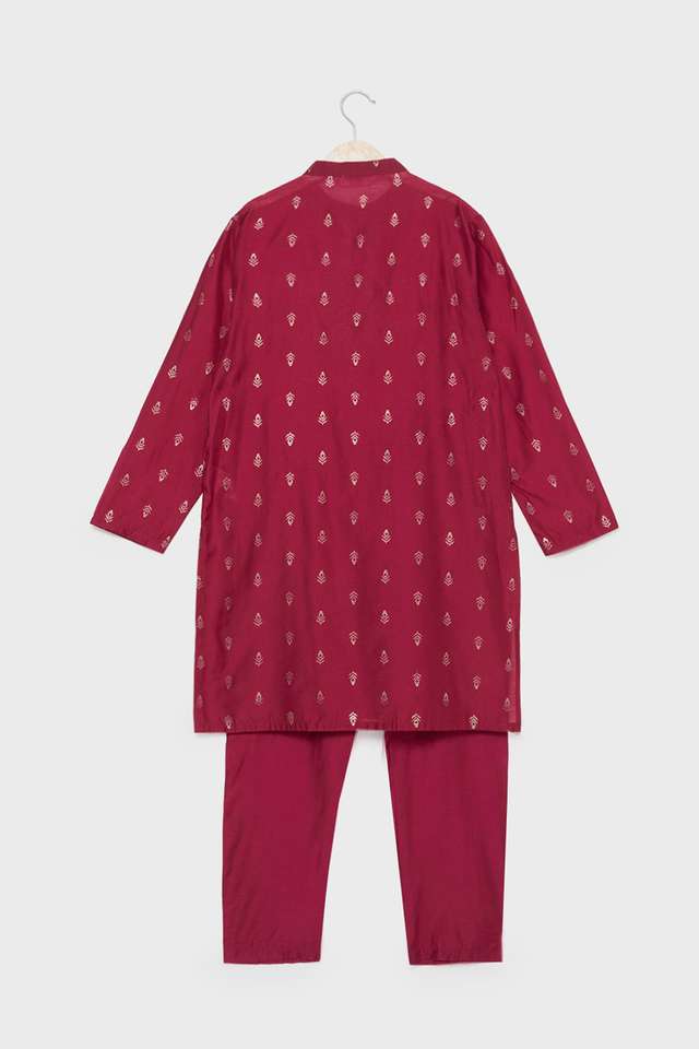 Printed-Blended-Fabric-Regular-Fit-Boys-Kurta-Set