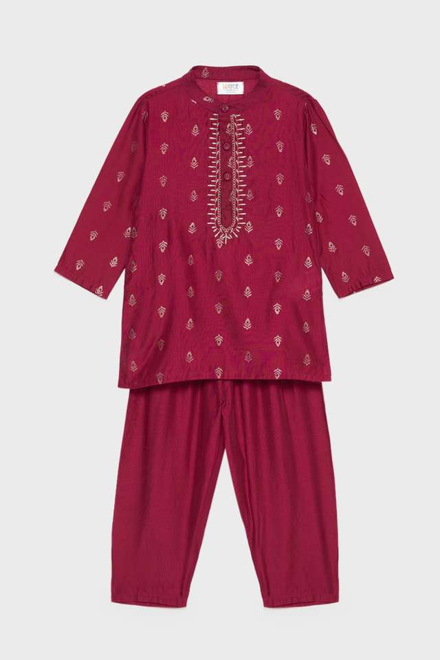 Printed-Blended-Fabric-Regular-Fit-Boys-Kurta-Set