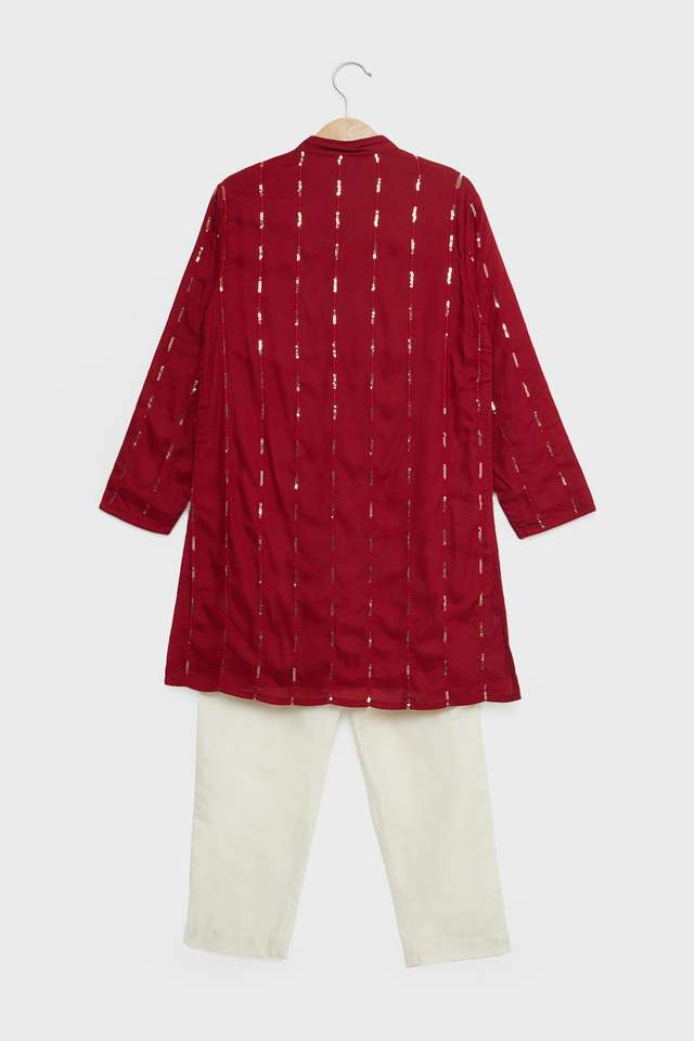 Solid-Blended-Fabric-Regular-Fit-Boys-Kurta-Set