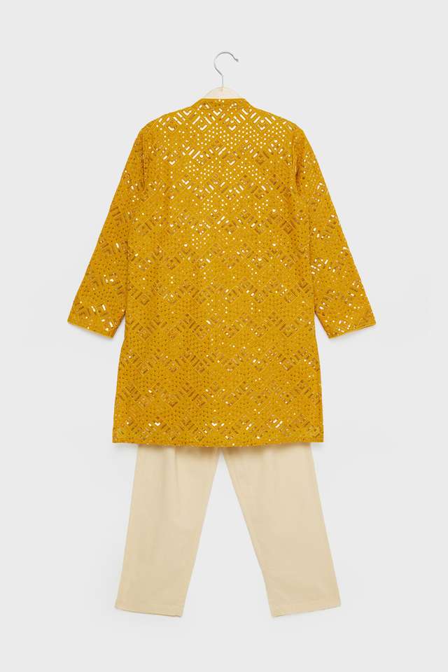 Solid-Blended-Fabric-Regular-Fit-Boys-Kurta-Set