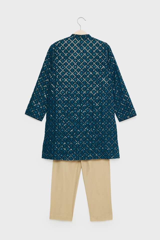 Solid-Blended-Fabric-Regular-Fit-Boys-Kurta-Set