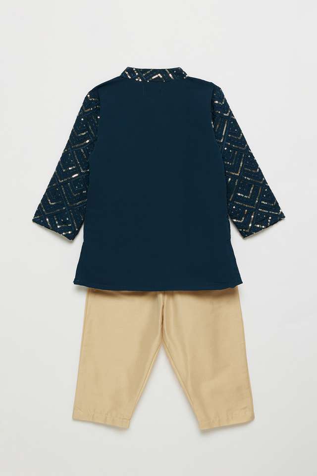 Printed-Blended-Fabric-Regular-Fit-Boys-Kurta-Pant-Set