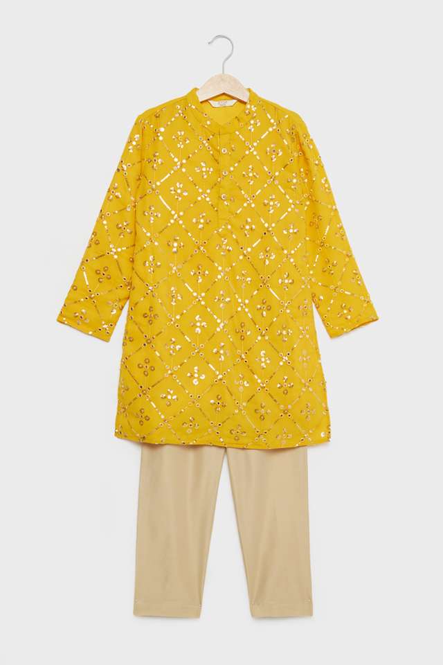 Solid-Blended-Fabric-Regular-Fit-Boys-Kurta-Set