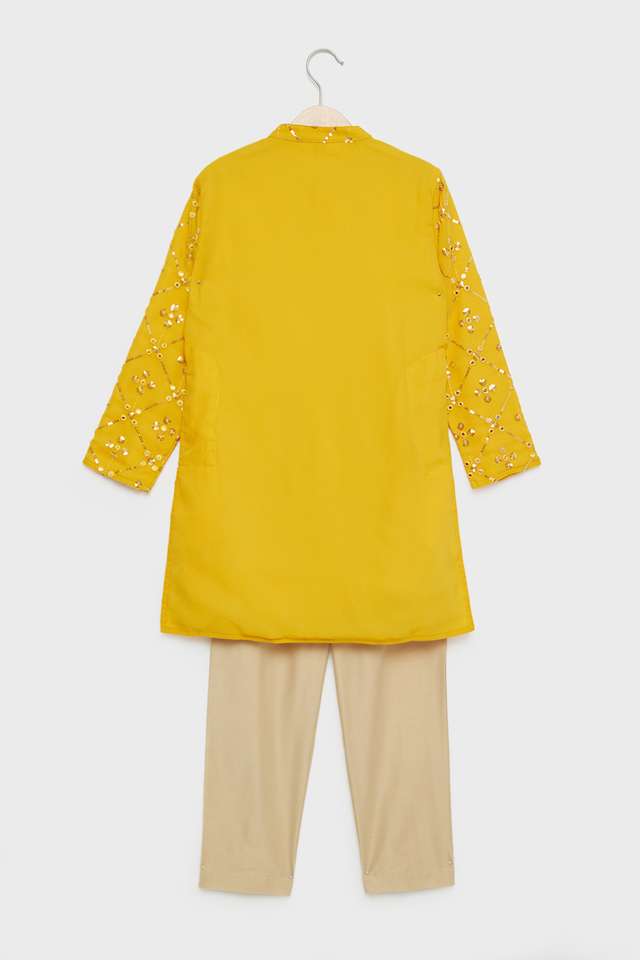 Solid-Blended-Fabric-Regular-Fit-Boys-Kurta-Set