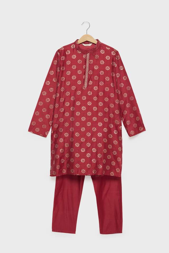 Printed-Blended-Fabric-Regular-Fit-Boys-Kurta-Set
