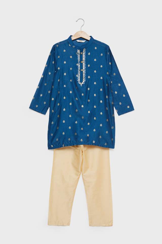Printed-Blended-Fabric-Regular-Fit-Boys-Kurta-Pant-Set
