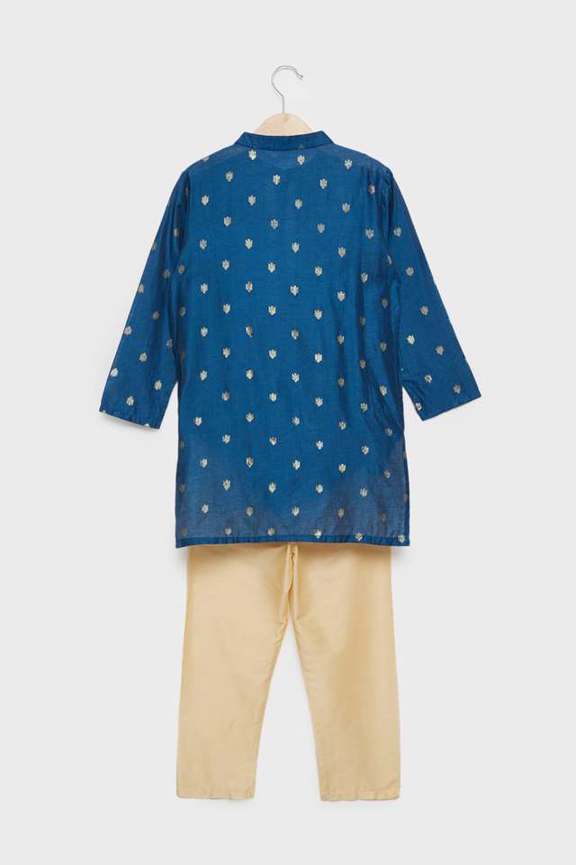 Printed-Blended-Fabric-Regular-Fit-Boys-Kurta-Pant-Set