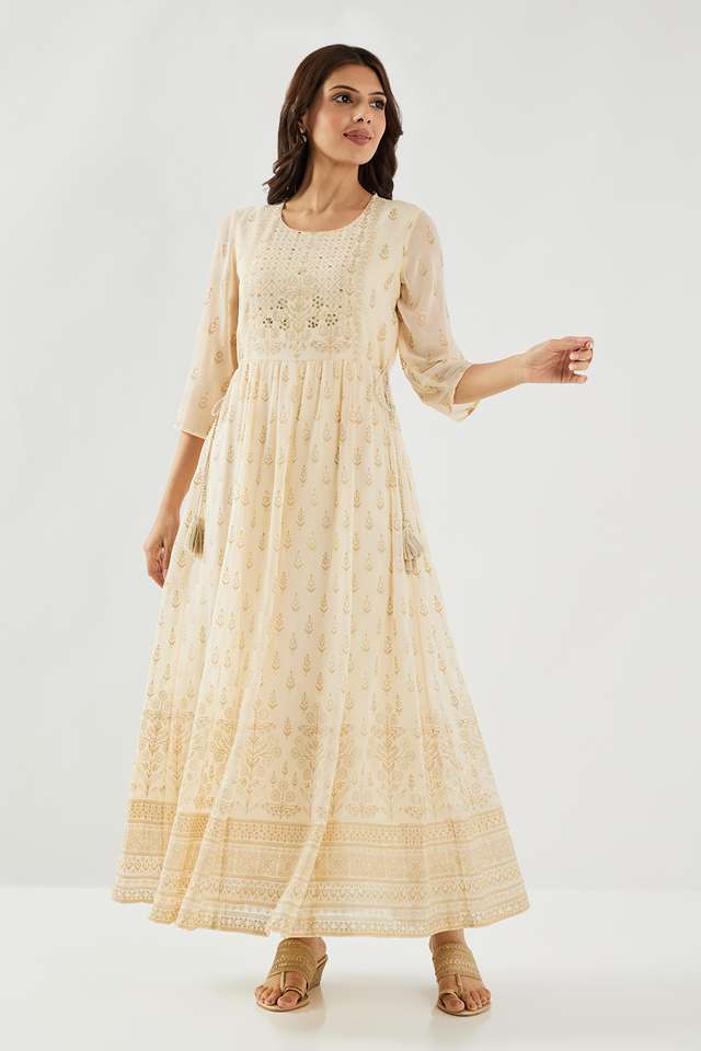 Printed-Polyester-Round-Neck-Women-s-Kurta