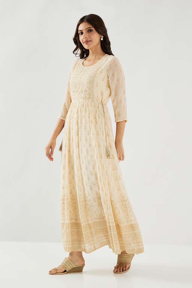 Printed-Polyester-Round-Neck-Women-s-Kurta