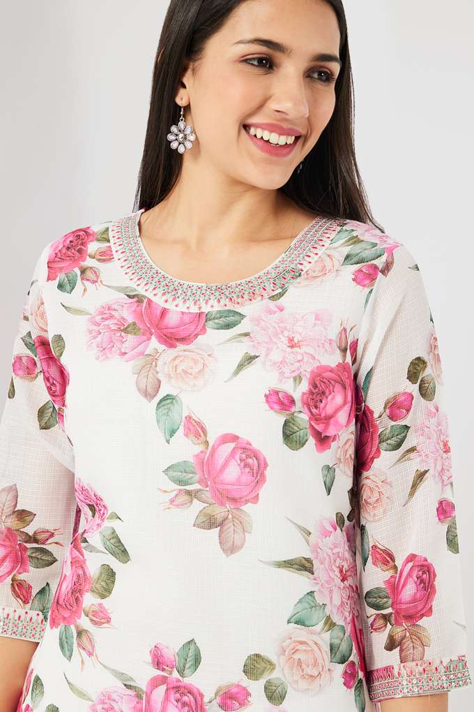 Printed-Polyester-Round-Neck-Women-s-Kurta