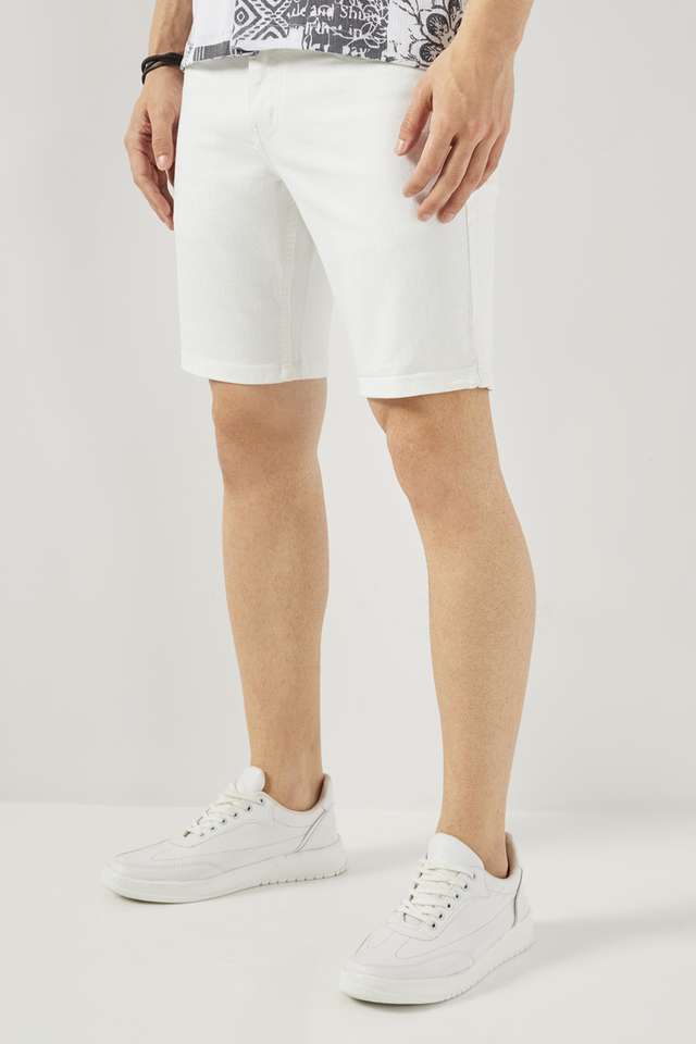 Solid-Blended-Fabric-Men-s-Shorts