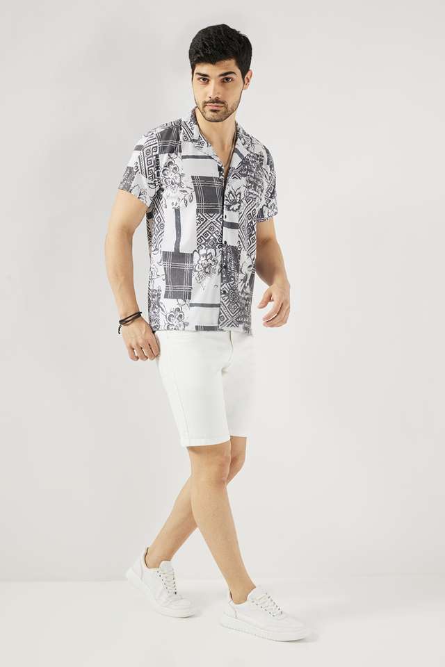 Solid-Blended-Fabric-Men-s-Shorts