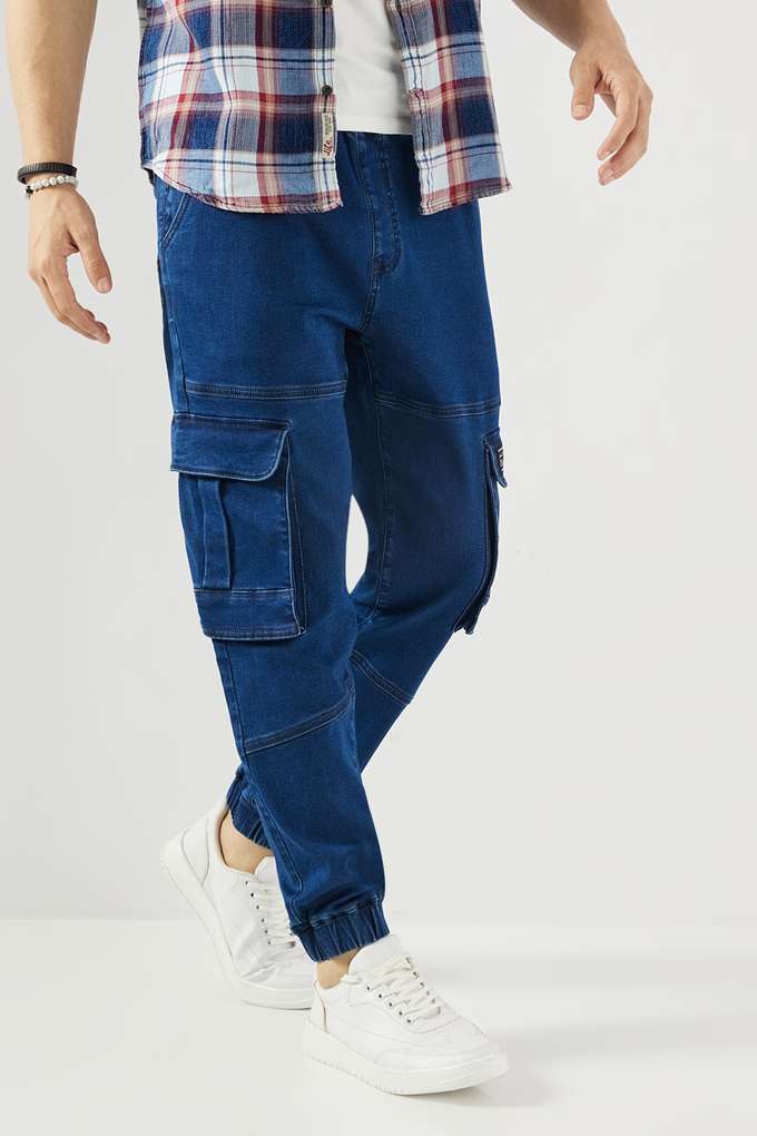 Solid-Blended-Fabric-Slim-Fit-Men-s-Joggers