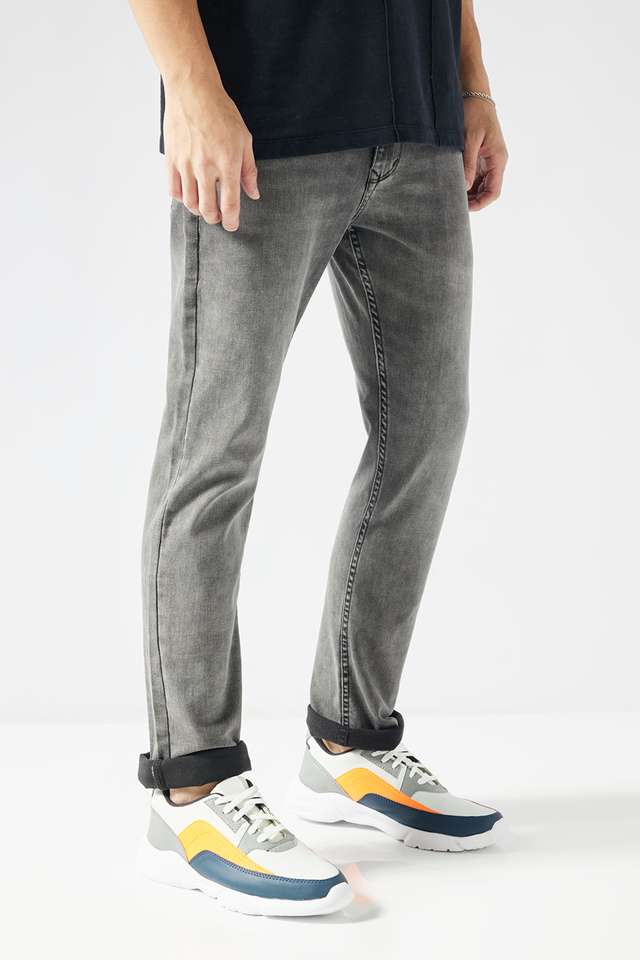 Dark-Wash-Blended-Fabric-Slim-Fit-Men-s-Jeans