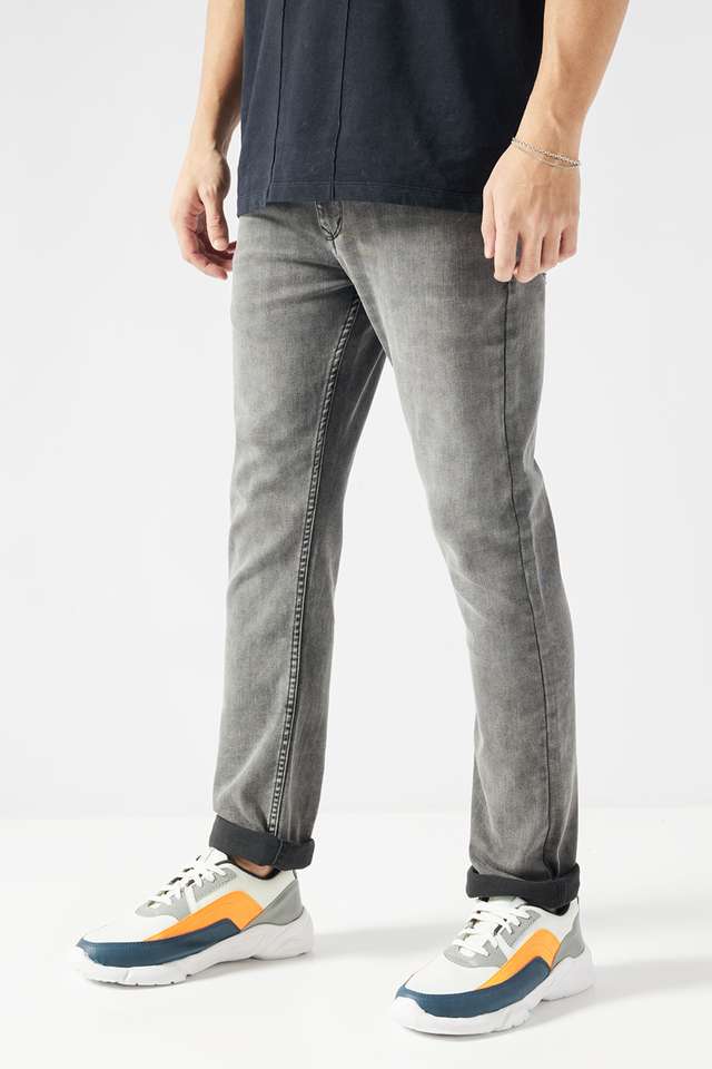 Dark-Wash-Blended-Fabric-Slim-Fit-Men-s-Jeans