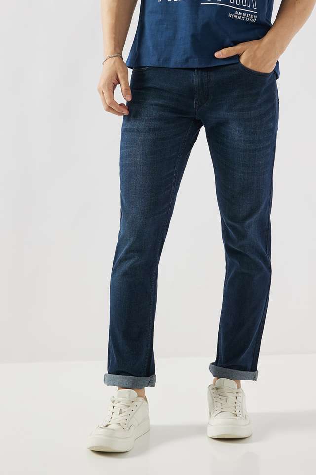 Whiskering-Blended-Fabric-Slim-Fit-Men-s-Jeans
