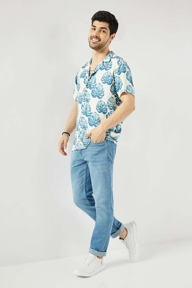 Stone-Wash-Cotton-Blend-Slim-Fit-Men-s-Jeans