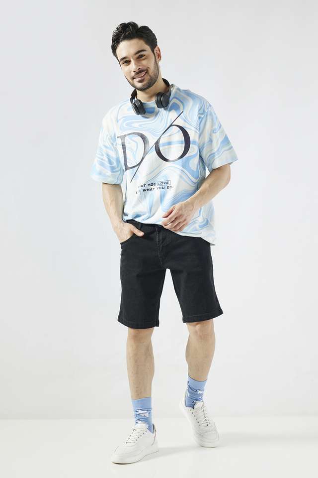 Solid-Blended-Fabric-Men-s-Shorts