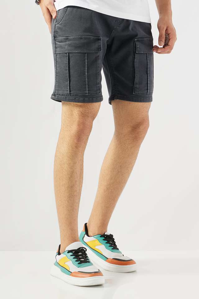 Solid-Blended-Fabric-Men-s-Shorts