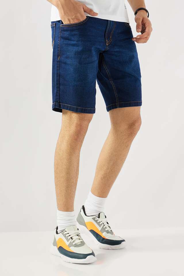 Solid-Blended-Fabric-Men-s-Shorts