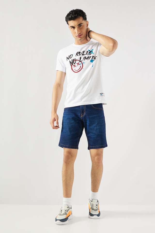 Solid-Blended-Fabric-Men-s-Shorts