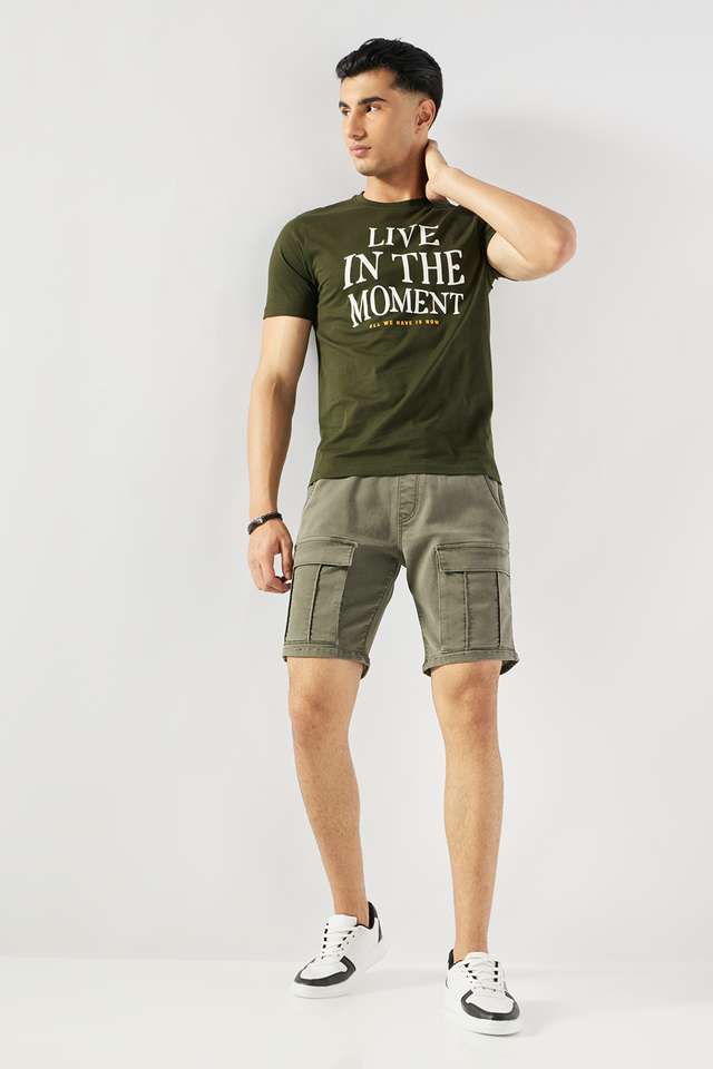 Solid-Blended-Fabric-Men-s-Shorts