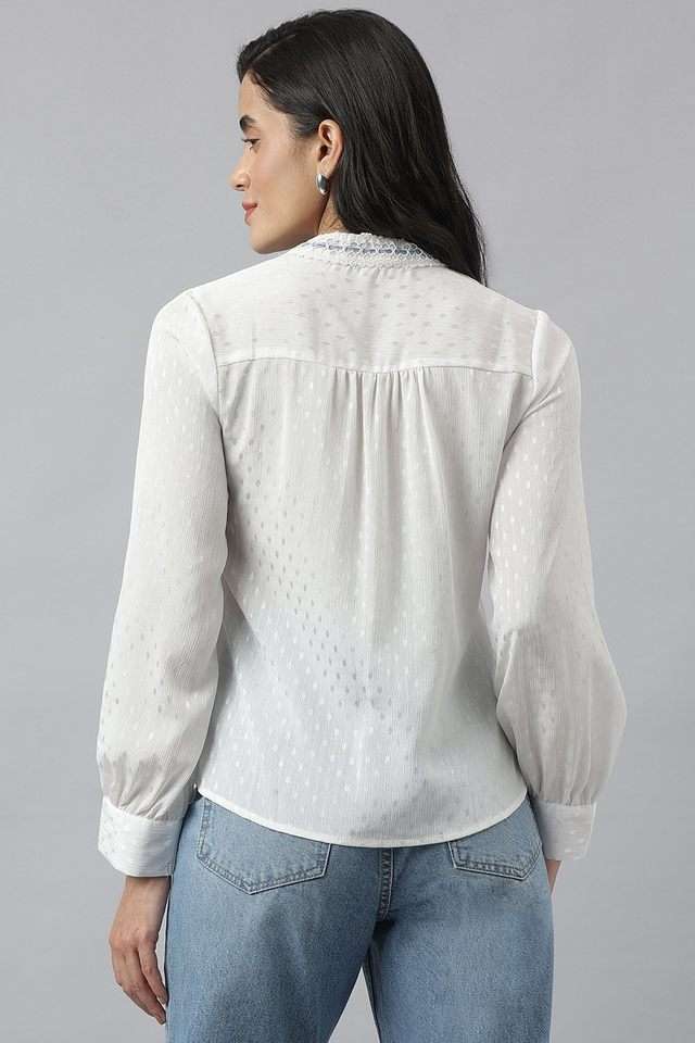 Solid-Polyester-Regular-Fit-Women-s-Shirt