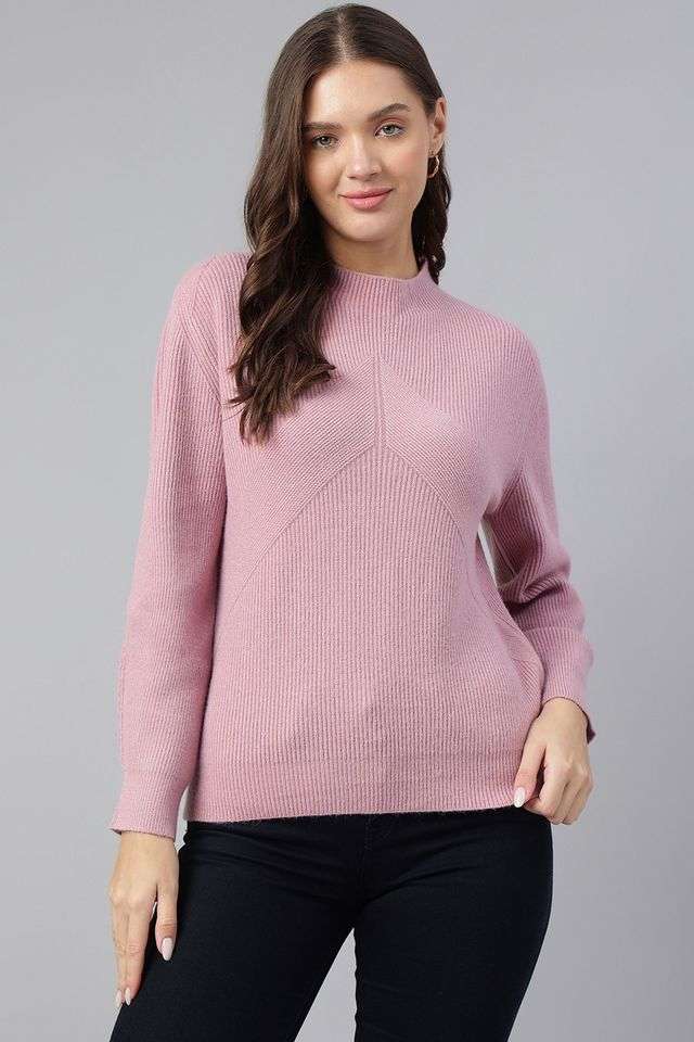Solid-Round-Neck-Viscose-Women-s-Winter-Wear-Sweater