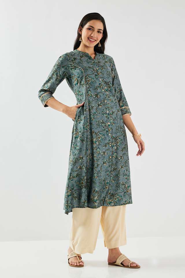 Printed-Blended-Fabric-Relaxed-Fit-Women-s-Kurta