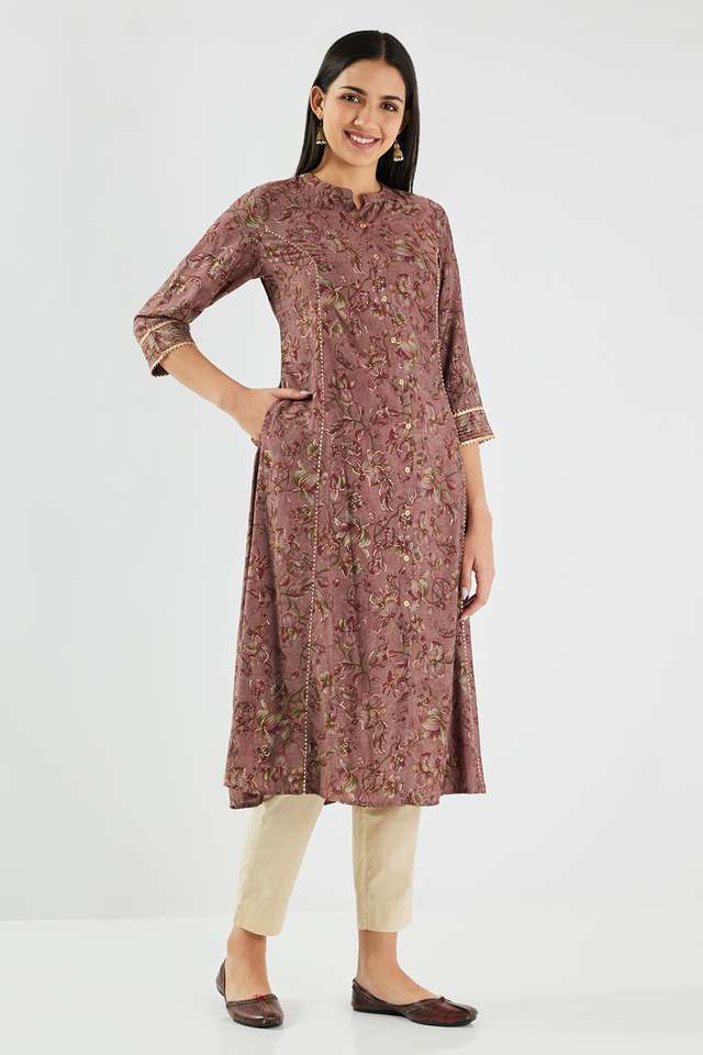 Printed-Blended-Fabric-Relaxed-Fit-Women-s-Kurta