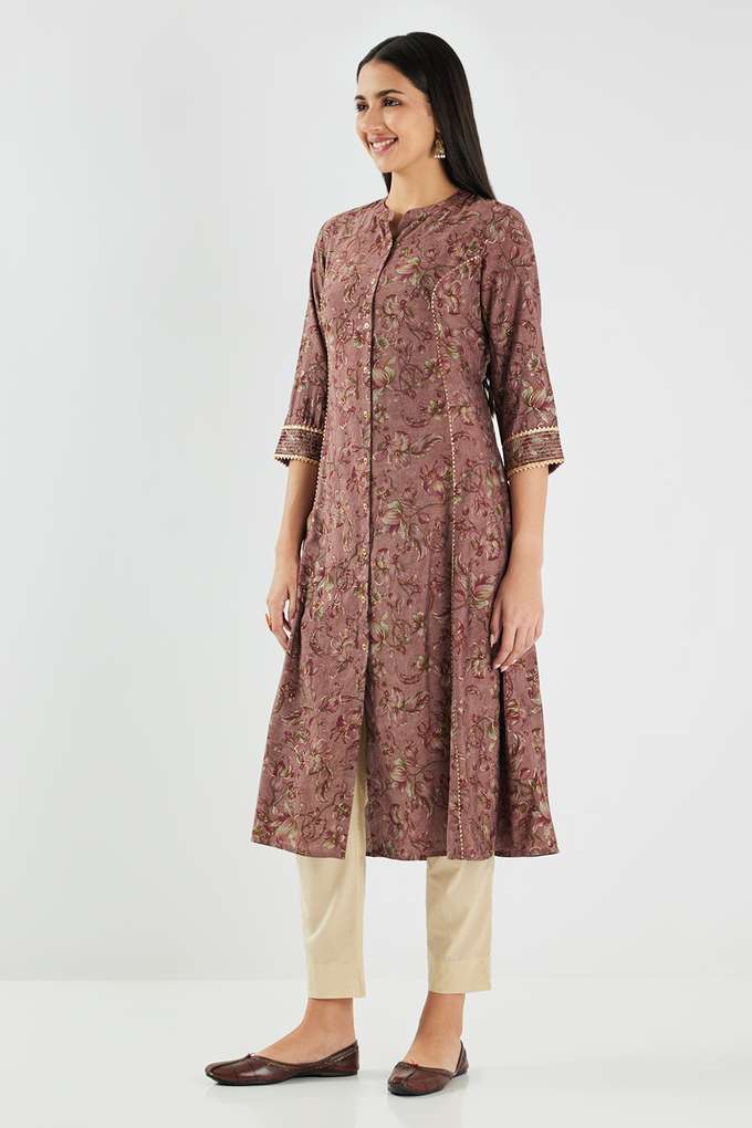 Printed-Blended-Fabric-Relaxed-Fit-Women-s-Kurta