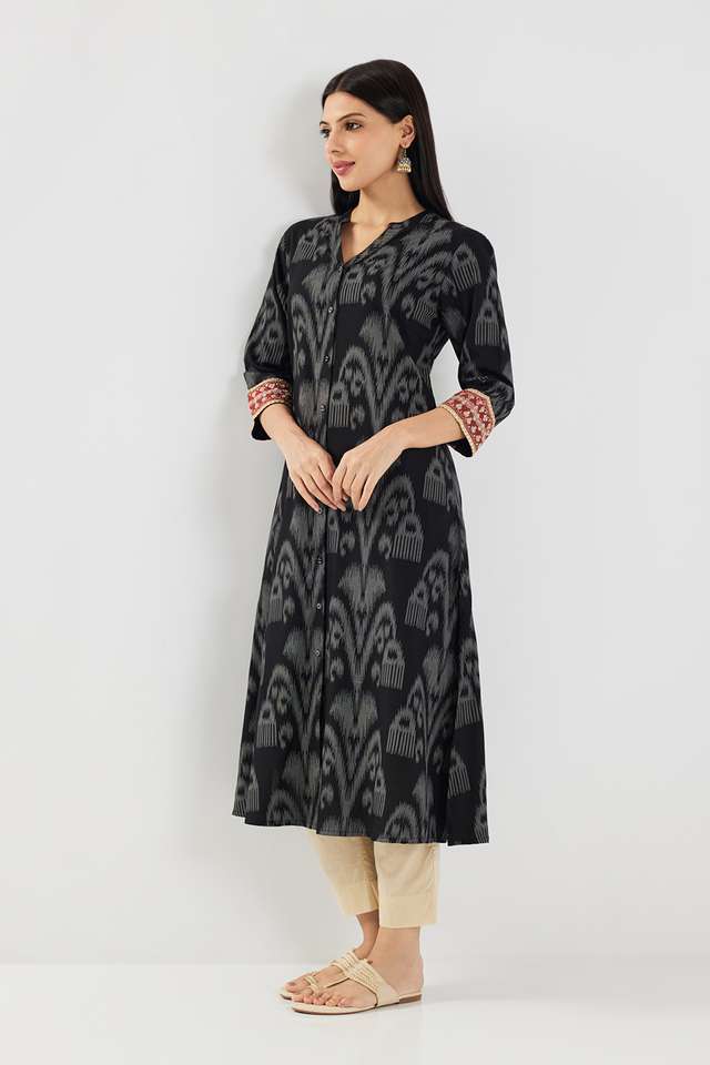Printed-Rayon-Collared-Women-s-Casual-Wear-Kurta