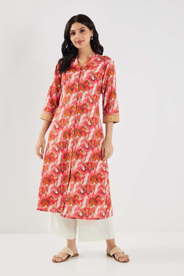 Printed-Rayon-Collared-Women-s-Casual-Wear-Kurta