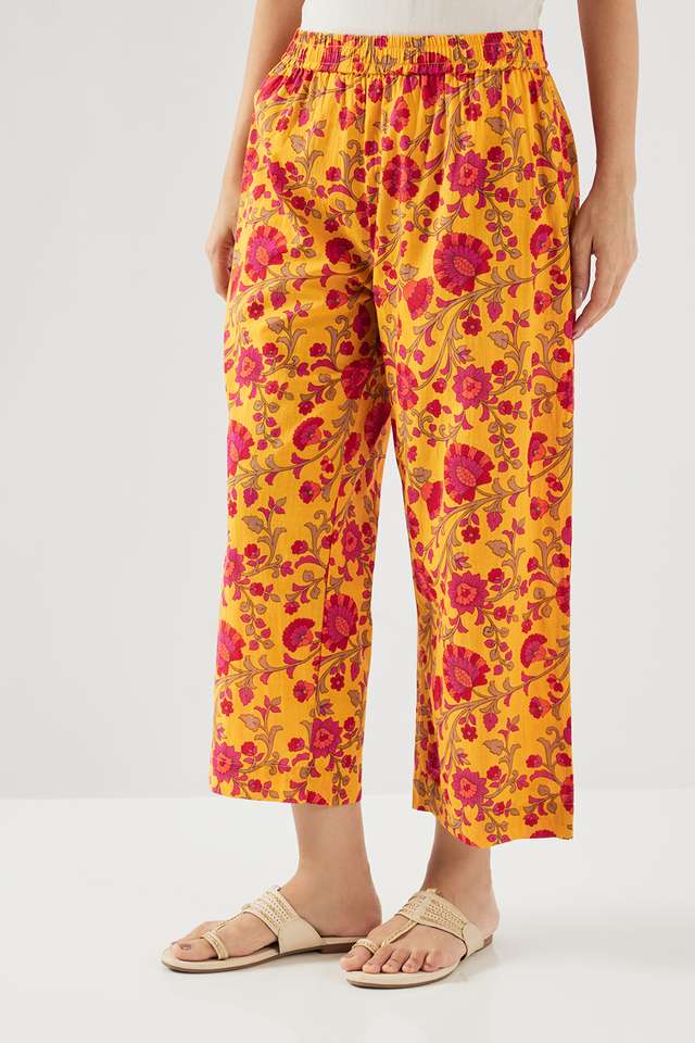 Printed-Blended-Fabric-Straight-Fit-Women-s-Palazzos