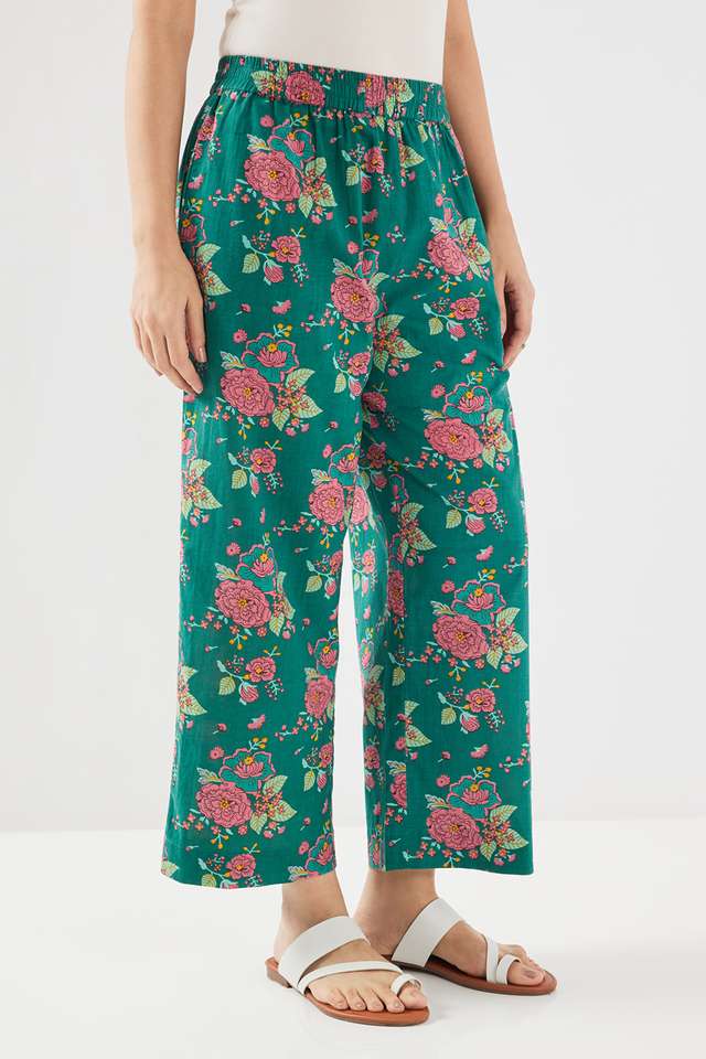 Printed-Blended-Fabric-Straight-Fit-Women-s-Palazzos