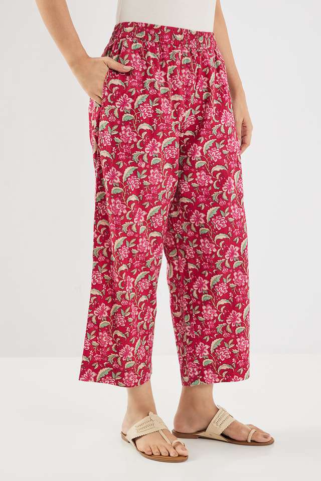 Printed-Blended-Fabric-Straight-Fit-Women-s-Palazzos