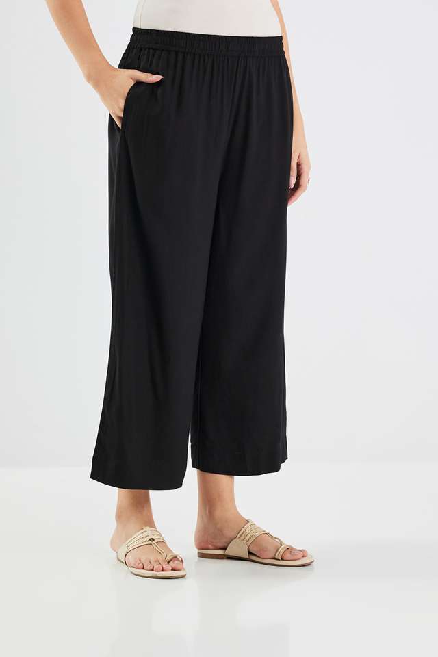 Solid-Full-Length-Viscose-Women-s-Palazzos