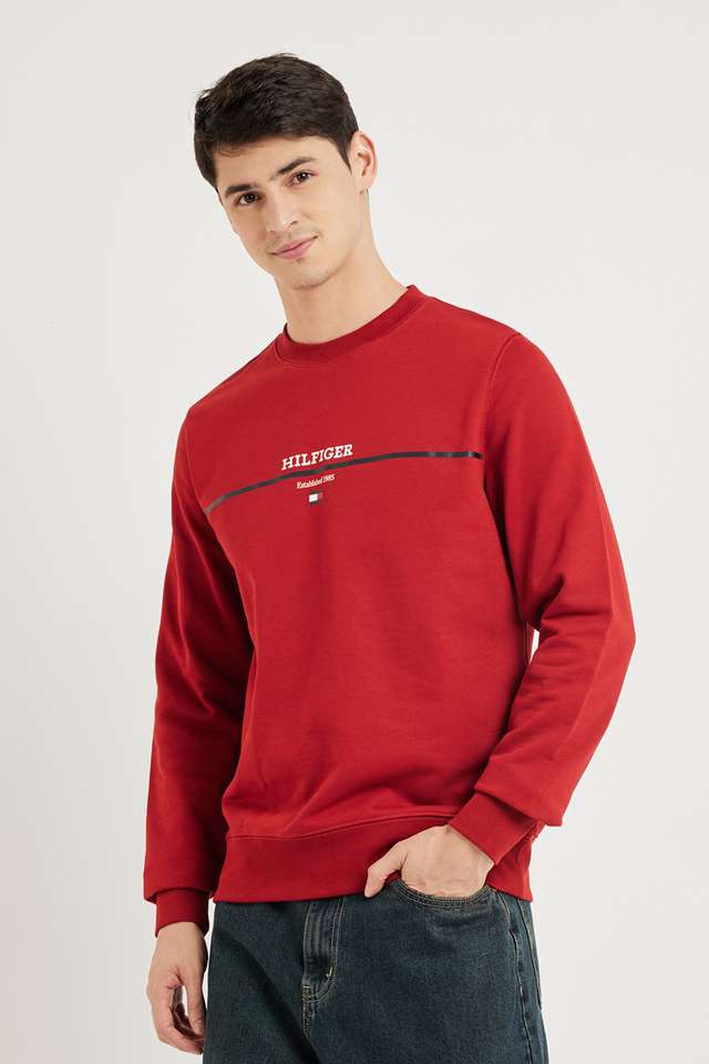 Solid-Cotton-Collared-Men-s-Sweatshirt