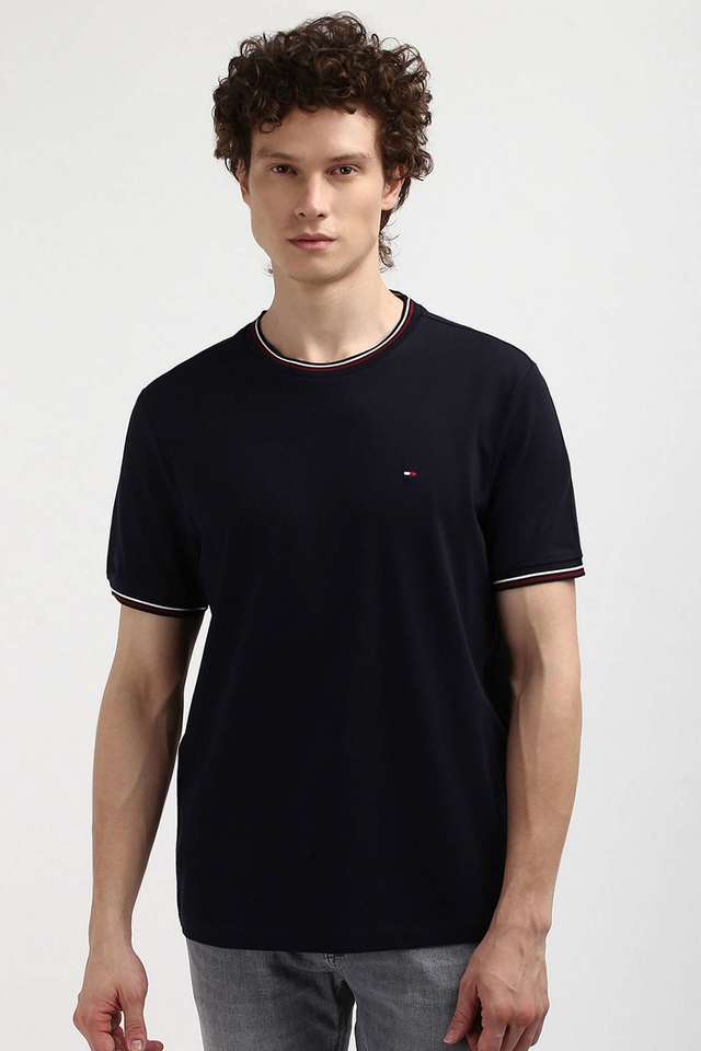 Solid-Cotton-Regular-Fit-Men-T-Shirt